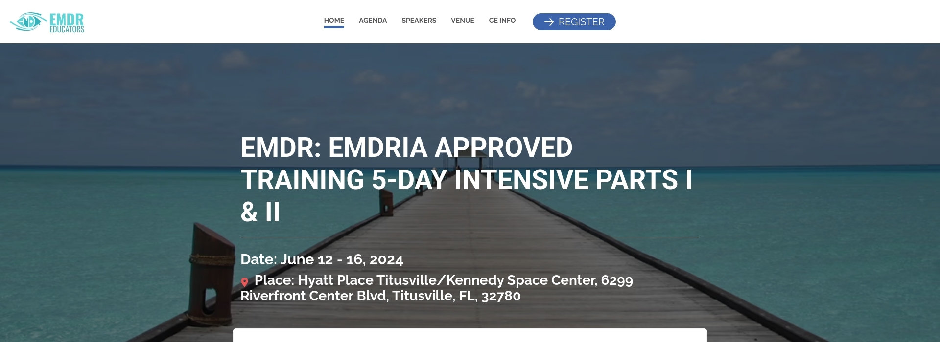 EMDR EMDRIA APPROVED TRAINING 5DAY INTENSIVE PARTS I & II