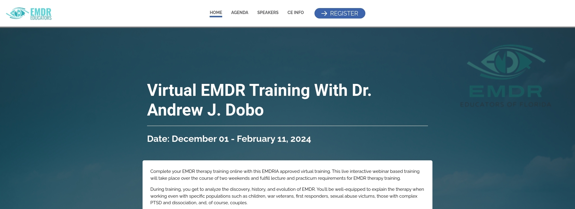 Virtual EMDR Training With Dr. Andrew J. Dobo